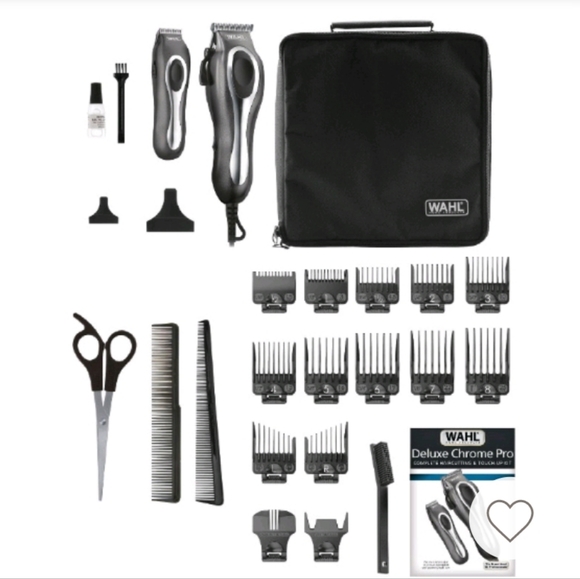 Wahl Deluxe Chrome Pro Complete Man's Hair Cutting Kit w/ Finishing Trimmer - Picture 4 of 13